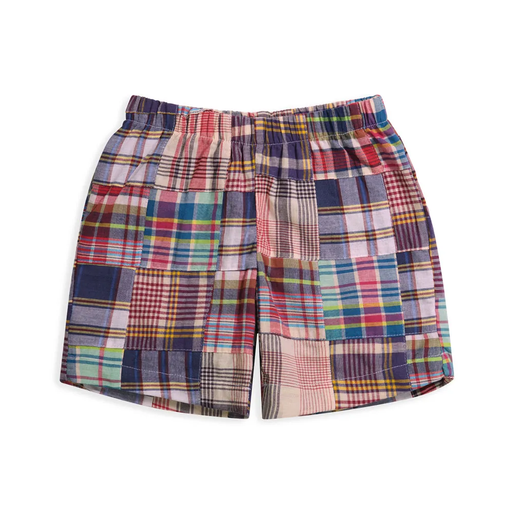 Printed Boy's Play Short -- Lawson Madras