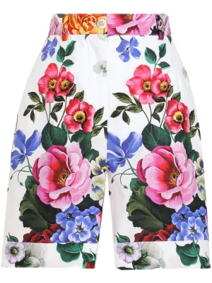 Printed cotton shorts