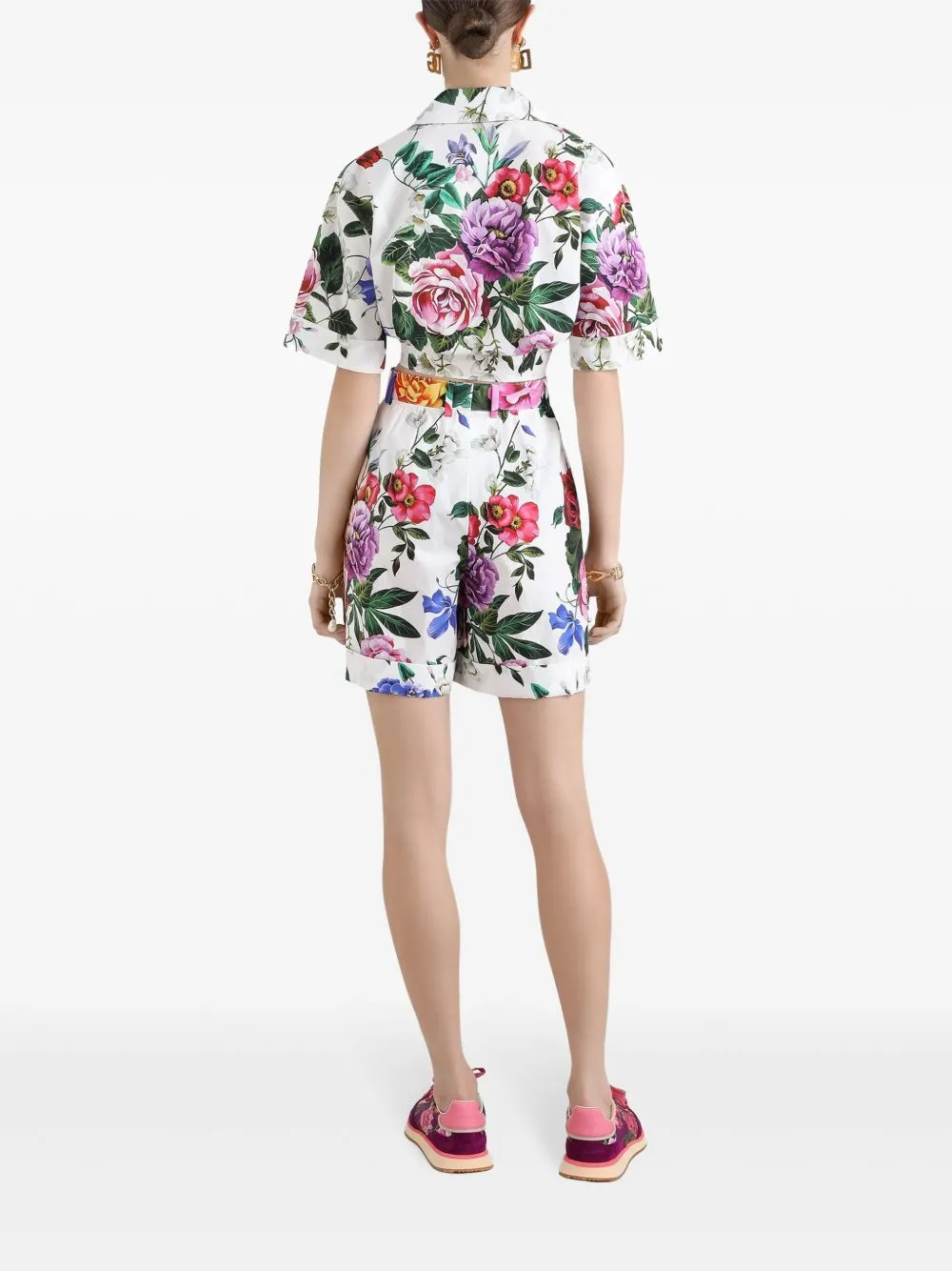 Printed cotton shorts