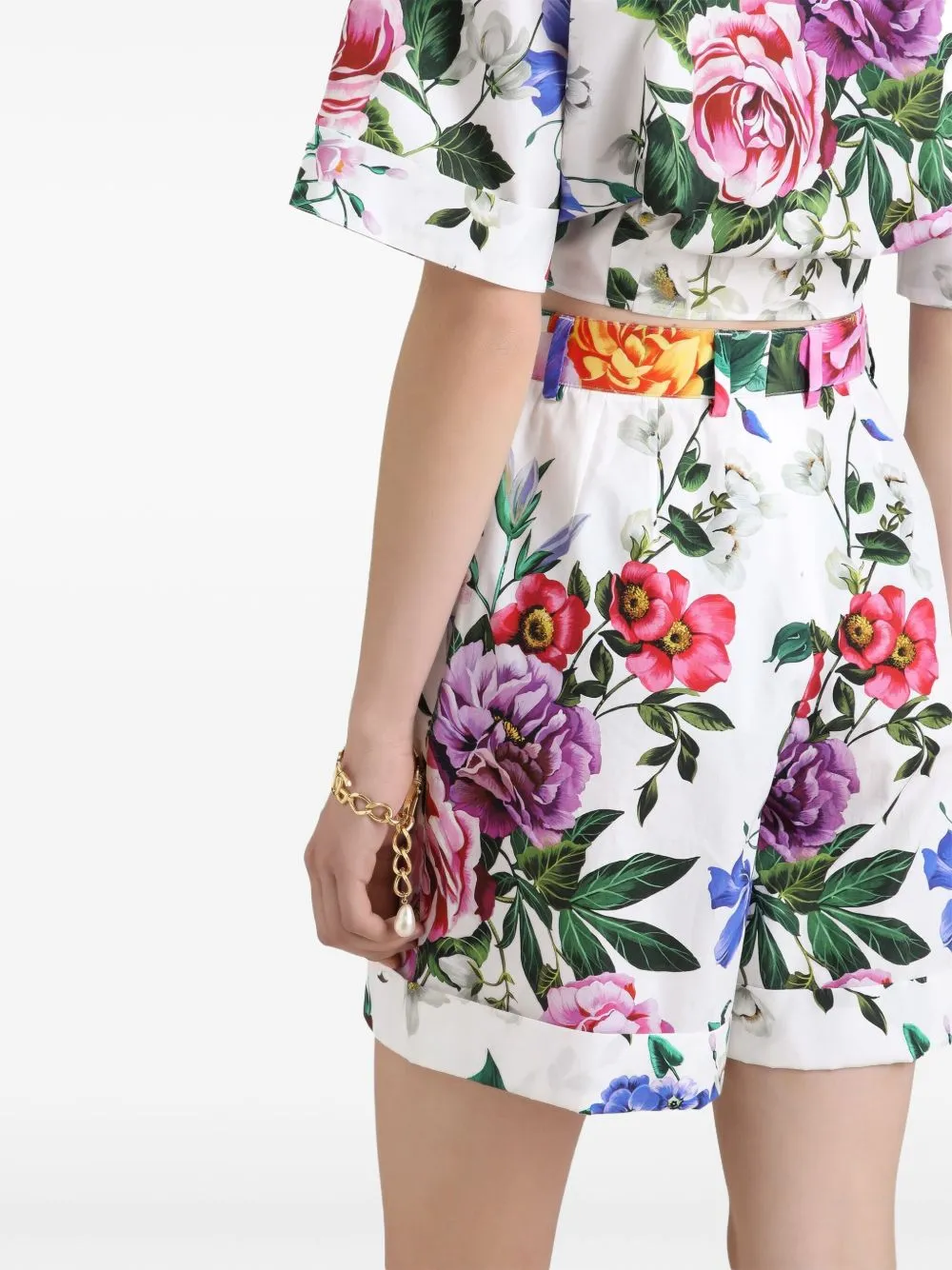Printed cotton shorts
