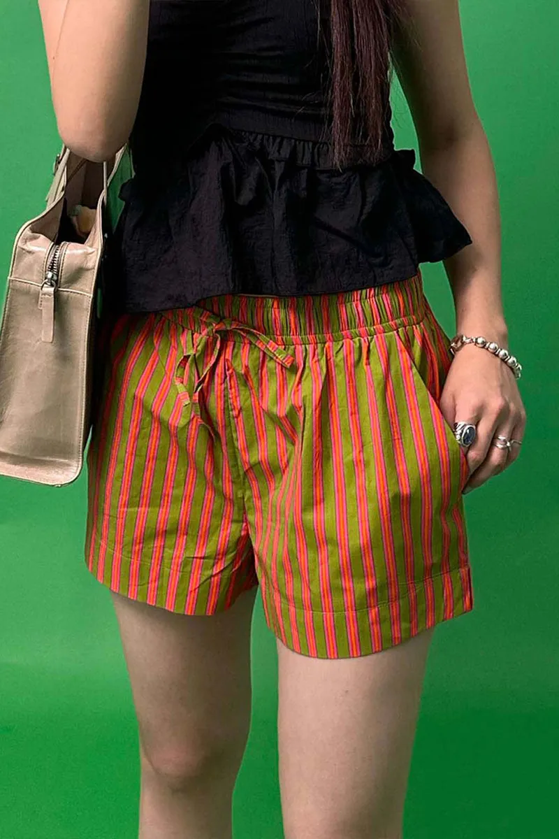 PS3365 Stripe Casual Shorts Pant