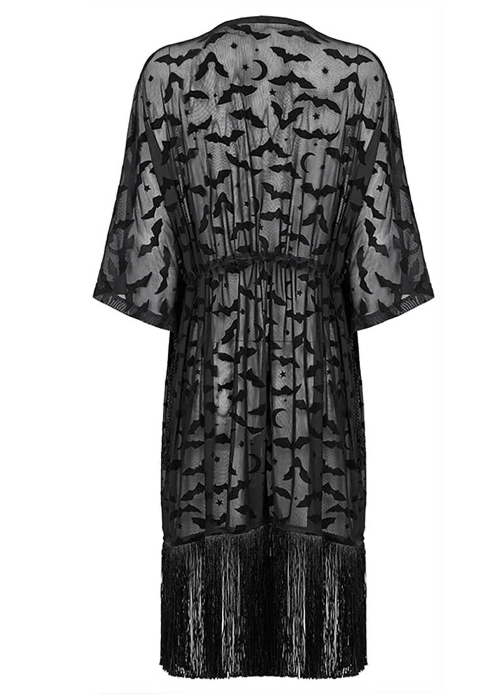 Punk Rave Bat Kimono Zwart