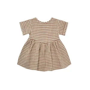 Quincy Mae Brielle Dress - Cocoa Gingham