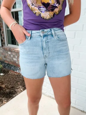 Raw Cut Side Slit Short