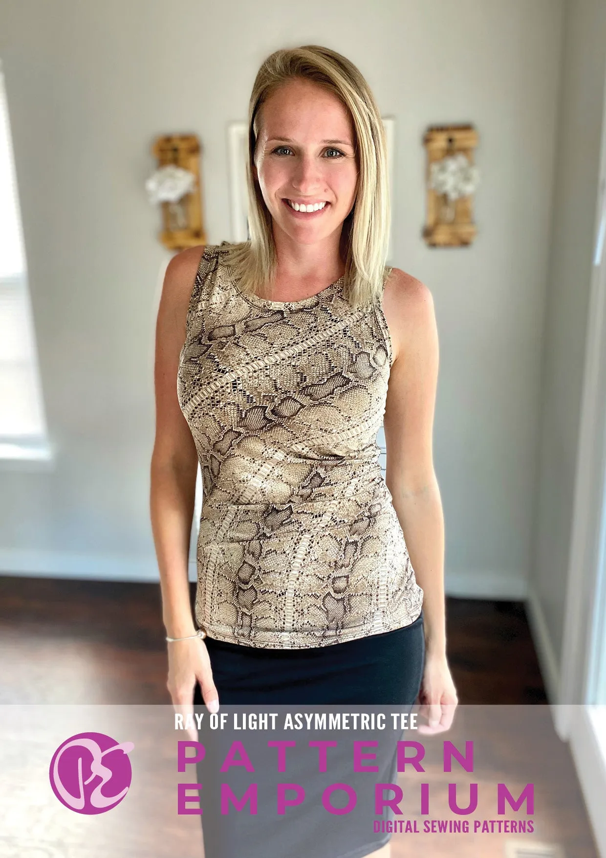 Ray of Light | Asymmetric Fitted Tee Sewing Pattern
