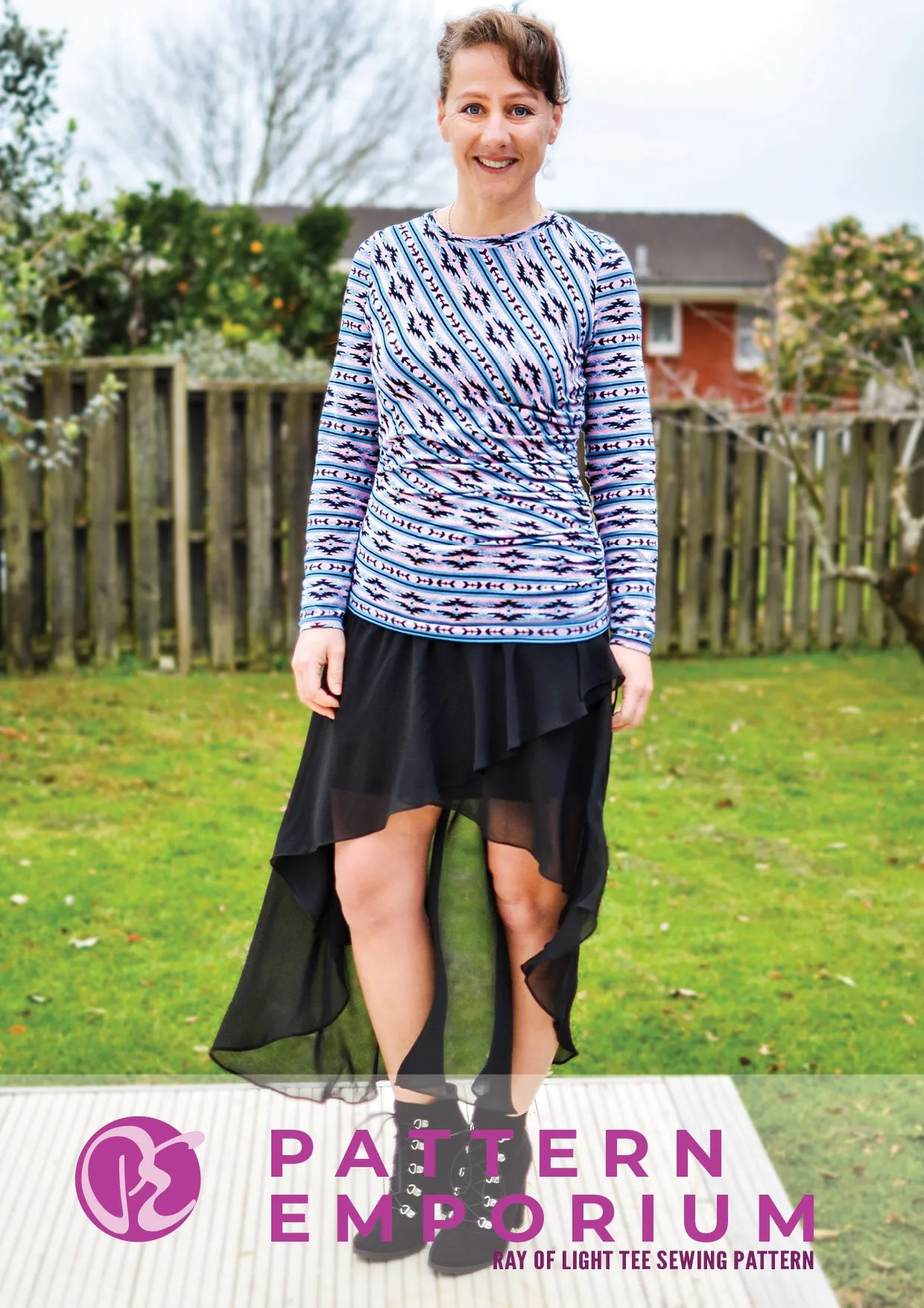 Ray of Light | Asymmetric Fitted Tee Sewing Pattern