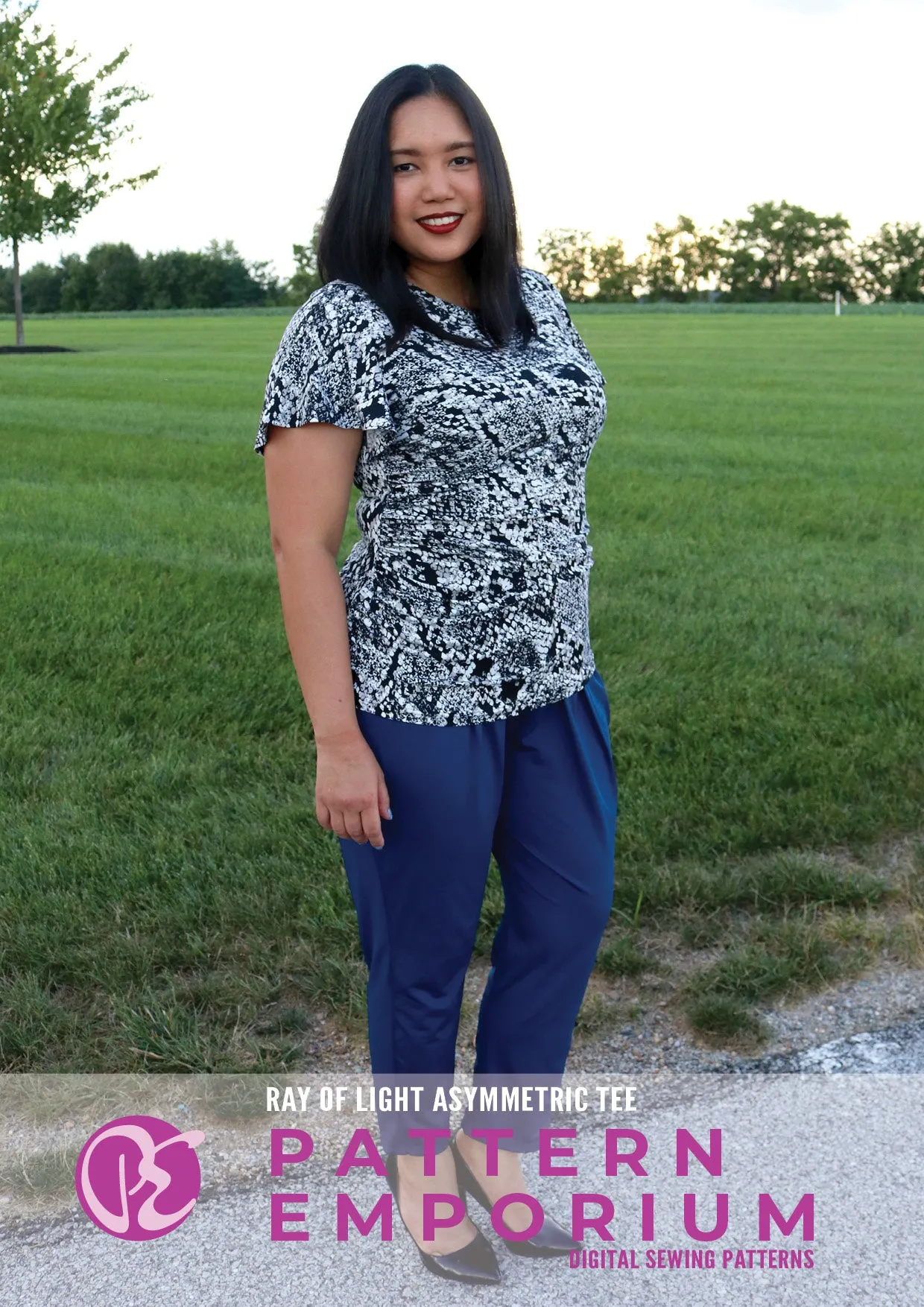 Ray of Light | Asymmetric Fitted Tee Sewing Pattern