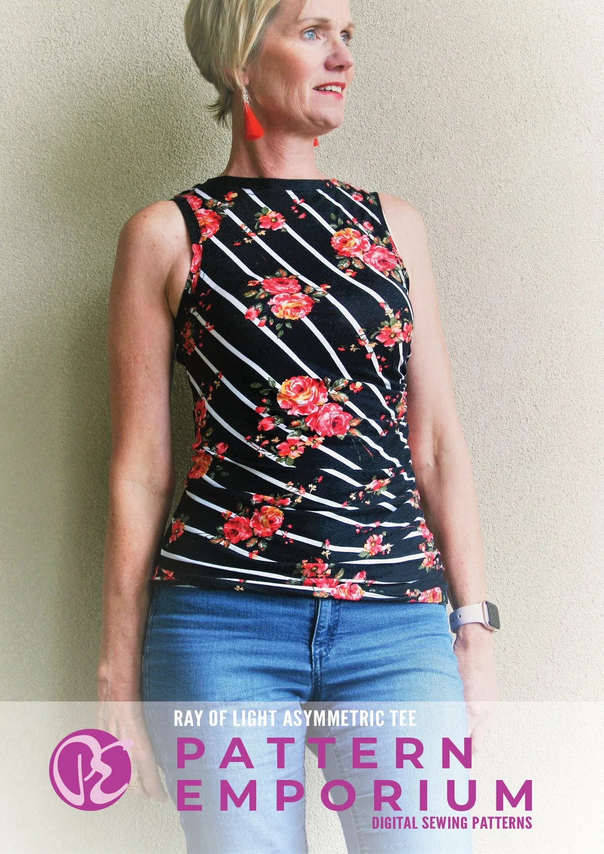 Ray of Light | Asymmetric Fitted Tee Sewing Pattern