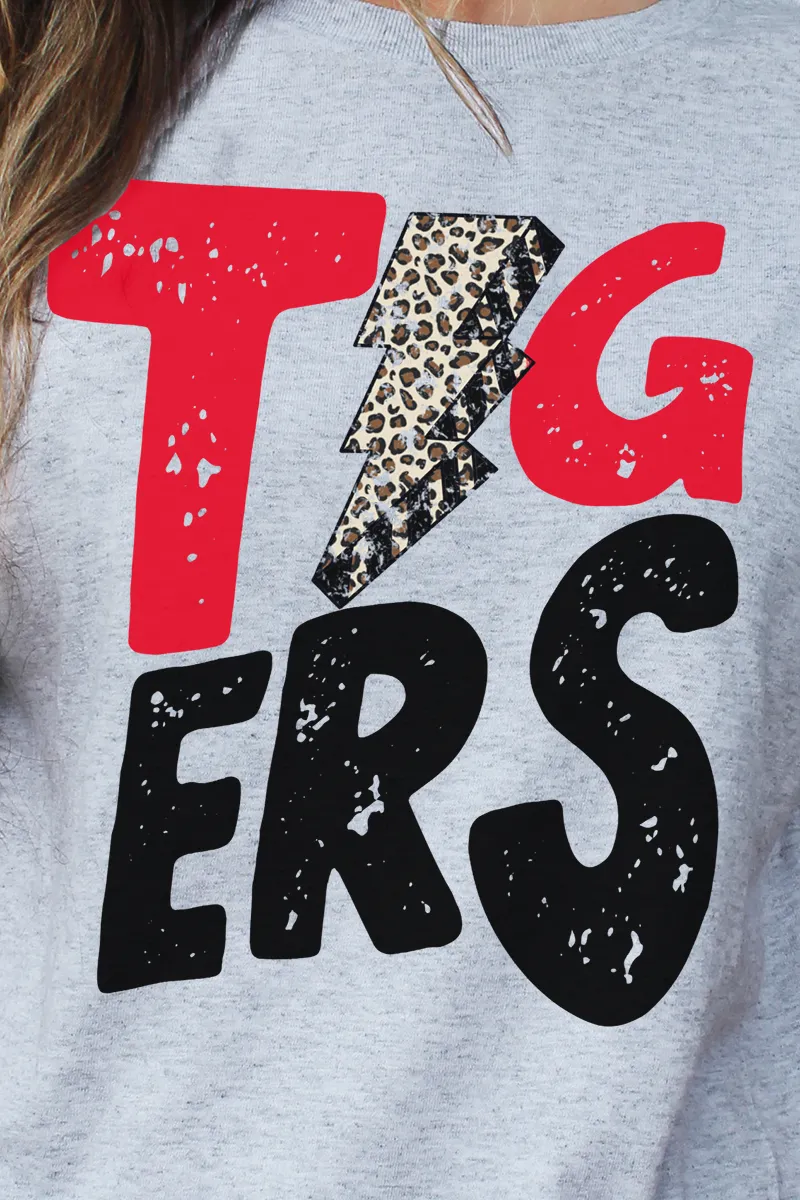 Red Black Tigers Lightning Unisex Blend Tee