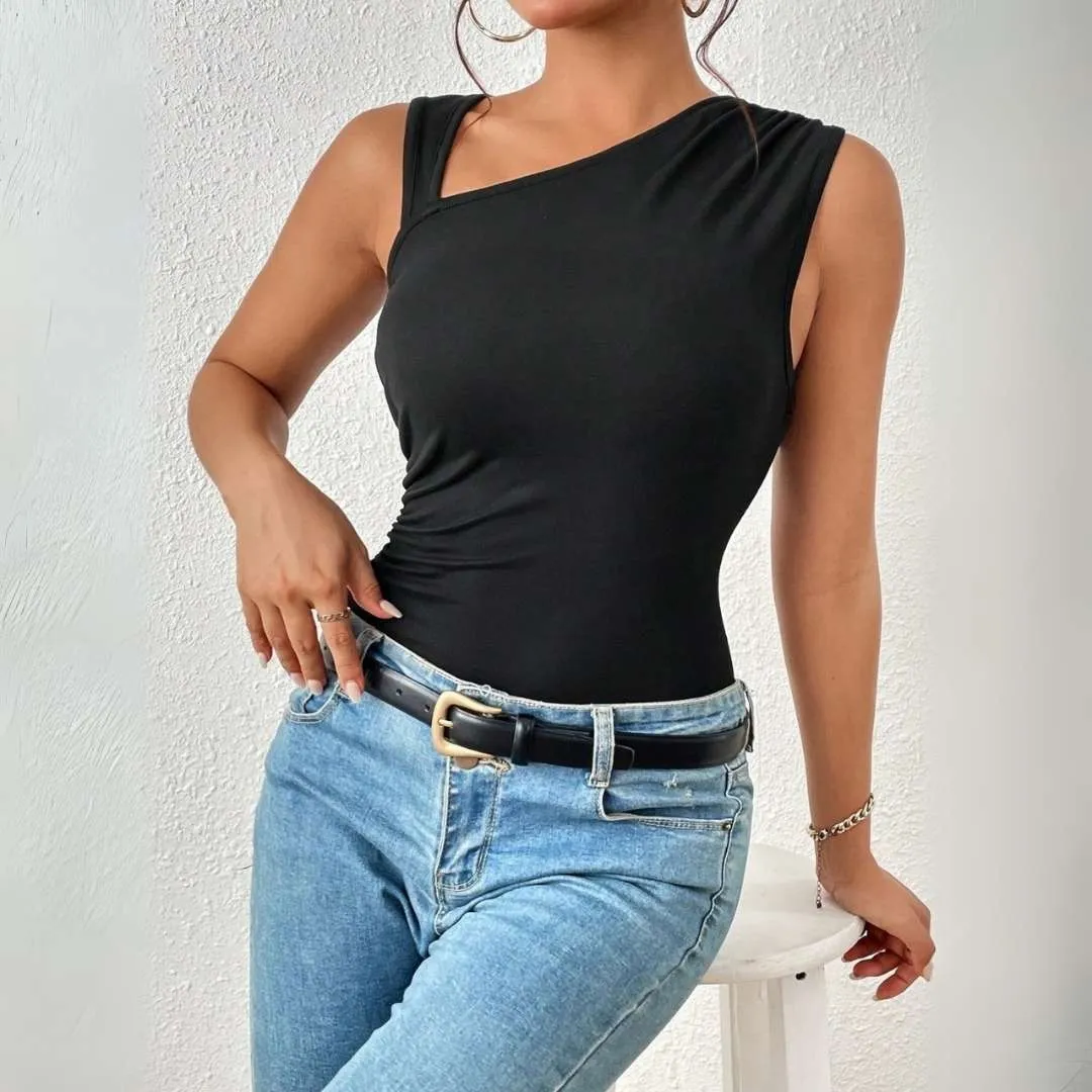Reese™ | Asymmetric Neckline Tank Top