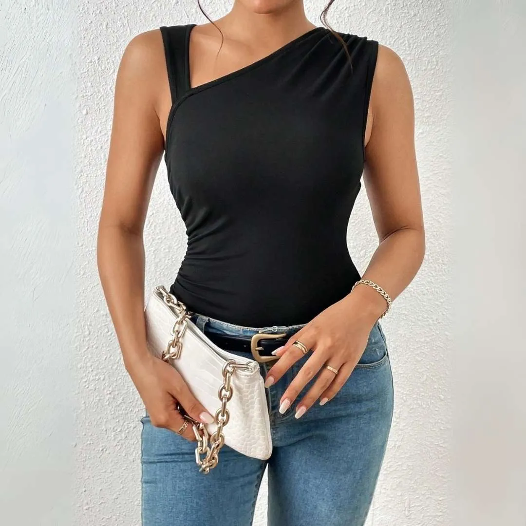 Reese™ | Asymmetric Neckline Tank Top