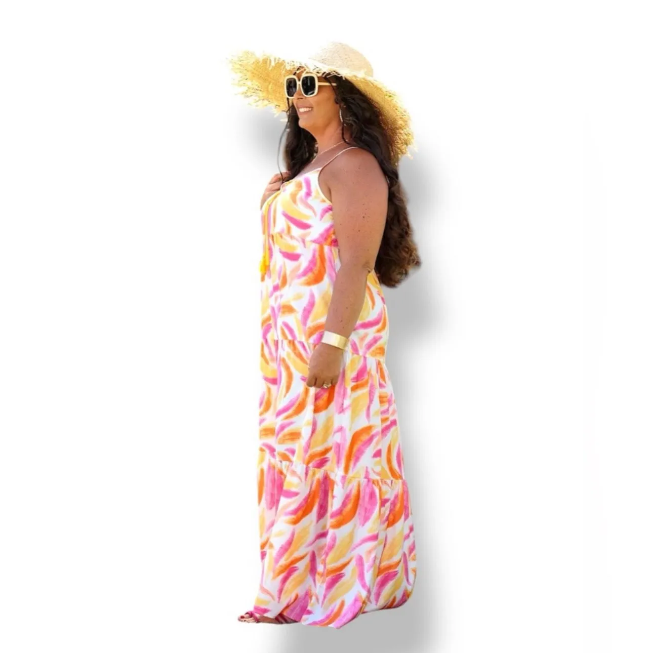 Resort Carina - Ivory Green Tropical Print
