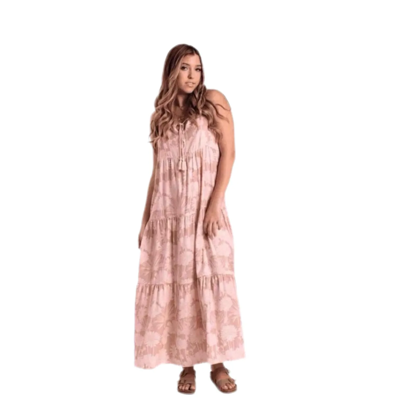 Resort Carina - Ivory Green Tropical Print