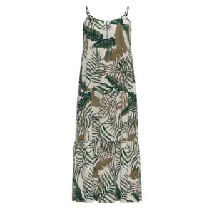 Resort Carina - Ivory Green Tropical Print