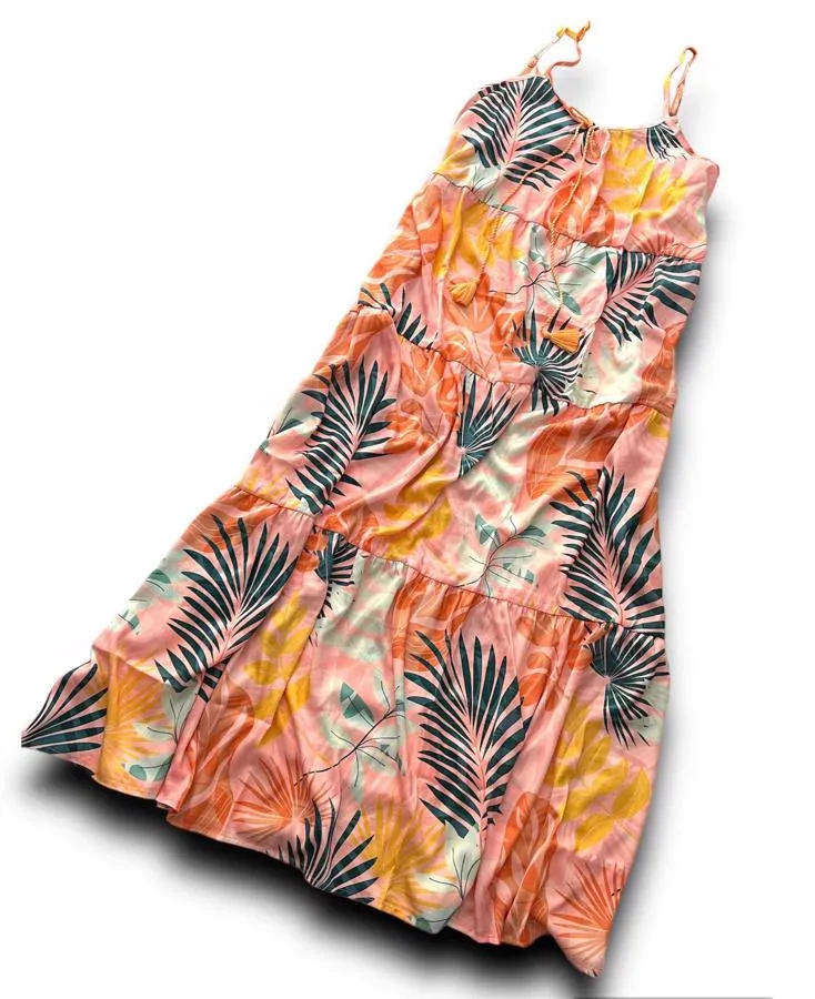 Resort Carina - Pink Teal Orange Tropical Print