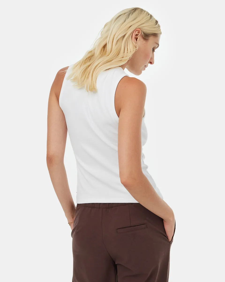 Rib High Neck Tank