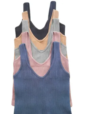 Ribbed Crop Tanks