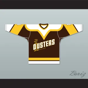 Rick Lemay 1 Binghamton Broome Dusters Brown Hockey Jersey 2