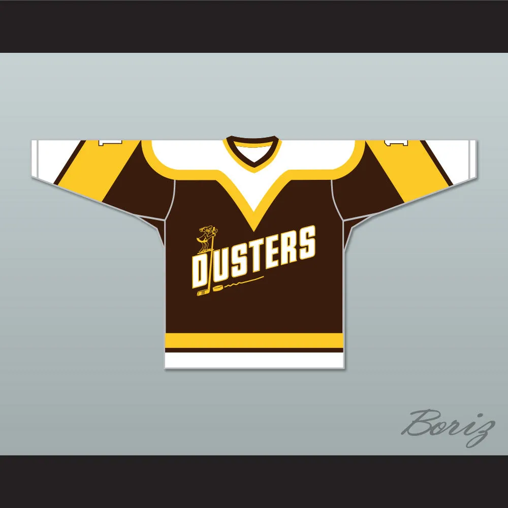 Rick Lemay 1 Binghamton Broome Dusters Brown Hockey Jersey 2