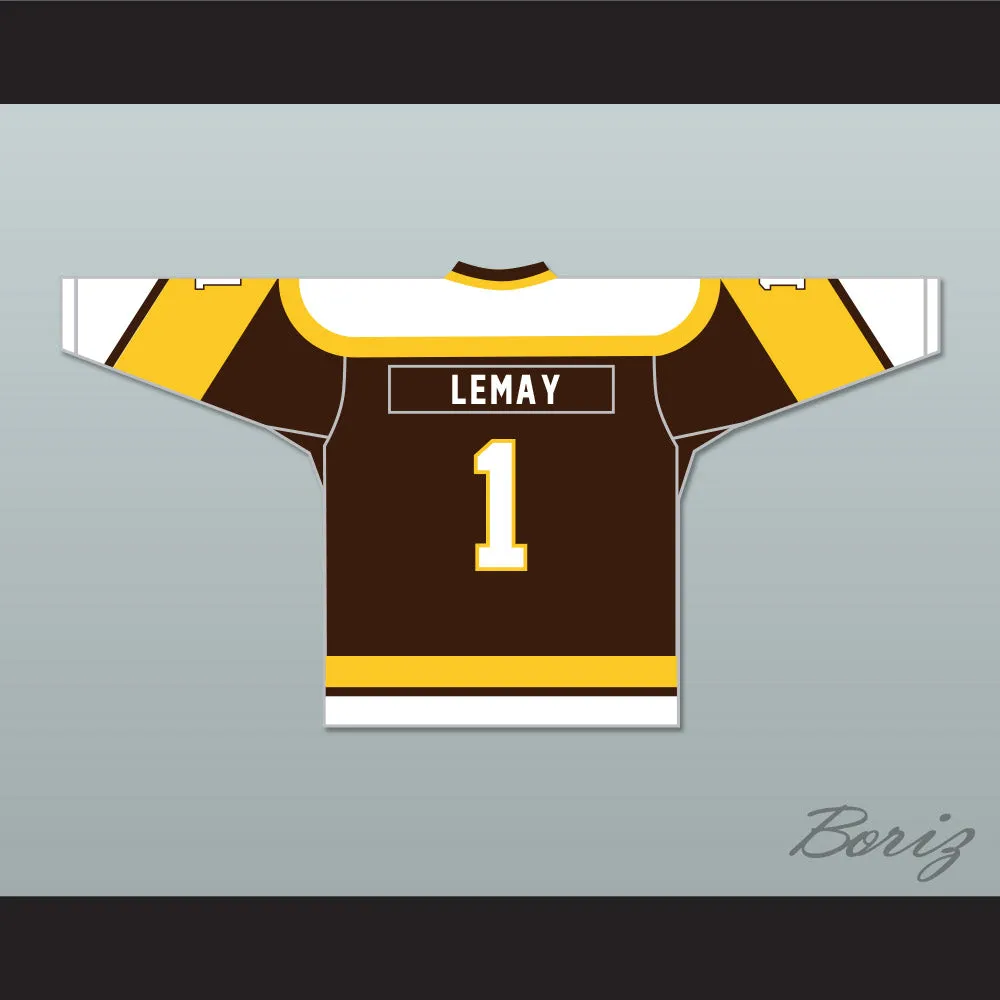 Rick Lemay 1 Binghamton Broome Dusters Brown Hockey Jersey 2