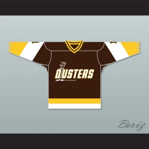 Rick Lemay 1 Binghamton Broome Dusters Brown Hockey Jersey 3