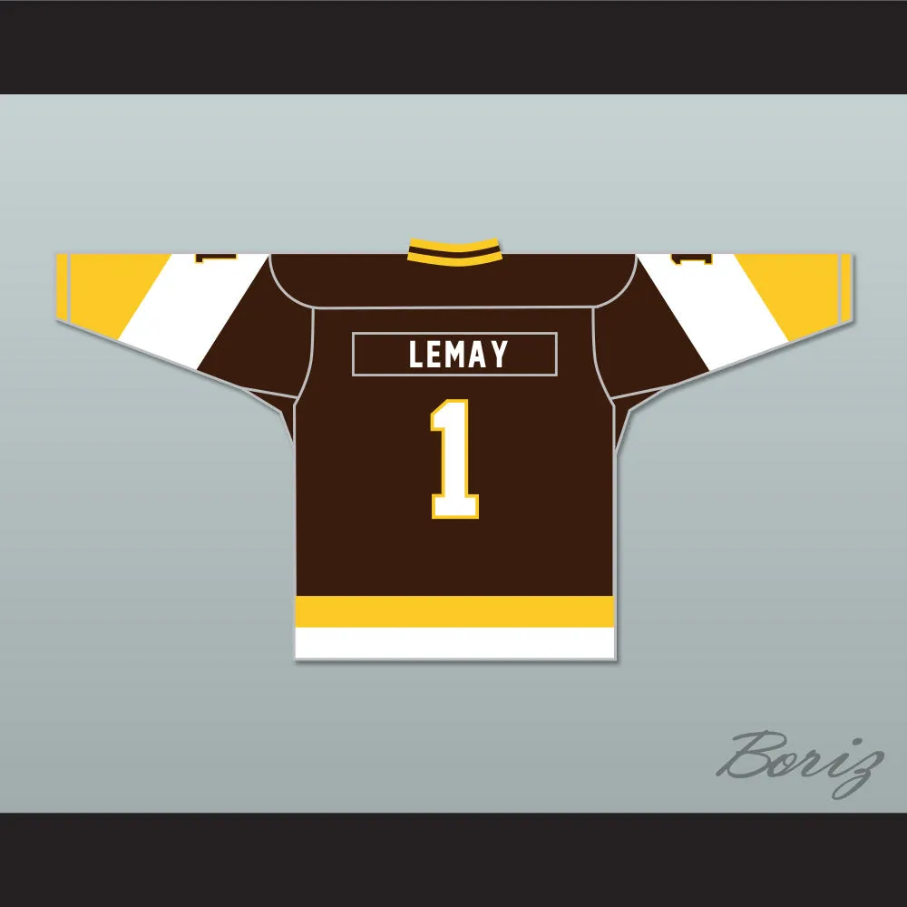 Rick Lemay 1 Binghamton Broome Dusters Brown Hockey Jersey 3
