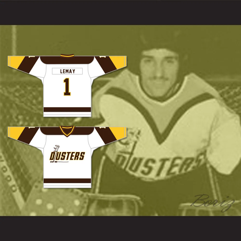 Rick Lemay 1 Binghamton Broome Dusters White Hockey Jersey 2