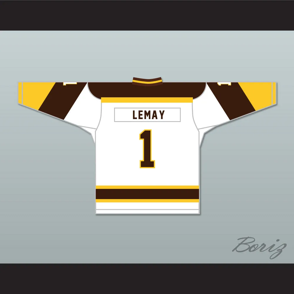 Rick Lemay 1 Binghamton Broome Dusters White Hockey Jersey 3