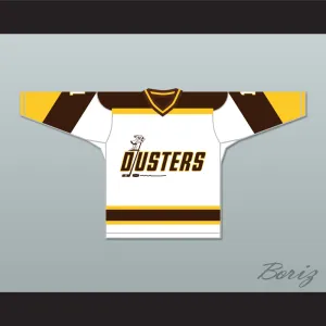 Rick Lemay 1 Binghamton Broome Dusters White Hockey Jersey 3
