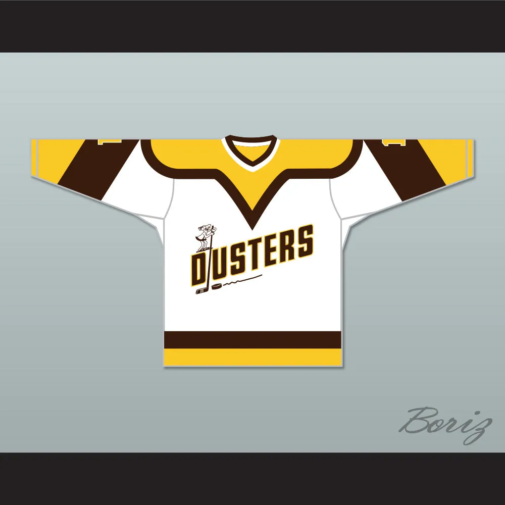 Rick Lemay 1 Binghamton Broome Dusters White Hockey Jersey