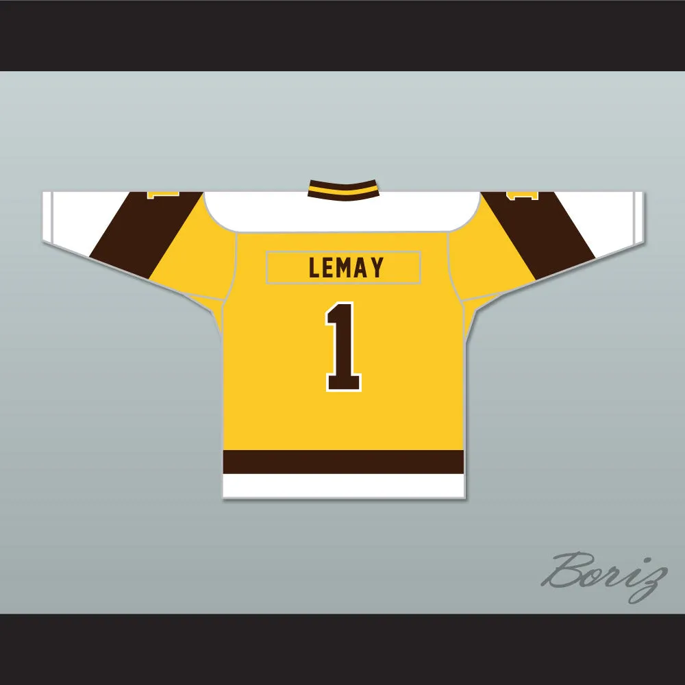 Rick Lemay 1 Binghamton Broome Dusters Yellow Hockey Jersey 2