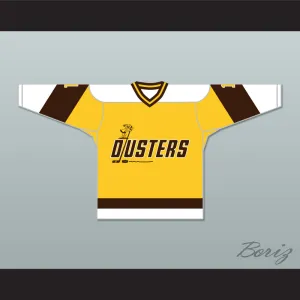 Rick Lemay 1 Binghamton Broome Dusters Yellow Hockey Jersey 2