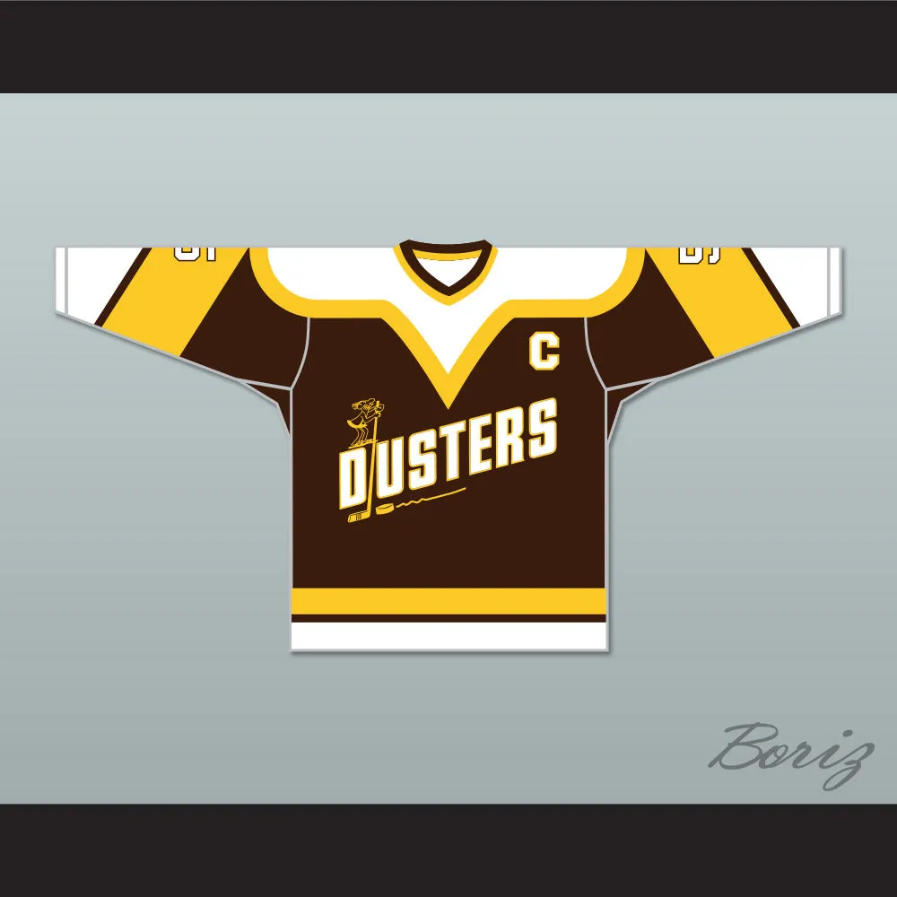 Rod Bloomfield 5 Binghamton Broome Dusters Brown Hockey Jersey 2