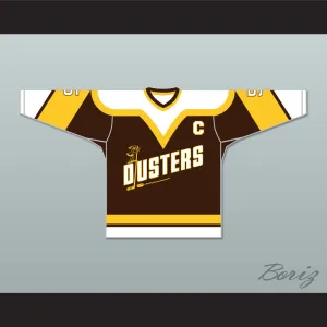 Rod Bloomfield 5 Binghamton Broome Dusters Brown Hockey Jersey 2