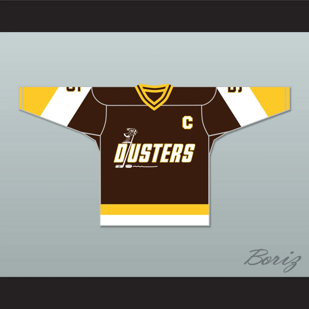Rod Bloomfield 5 Binghamton Broome Dusters Brown Hockey Jersey 3