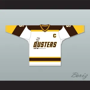 Rod Bloomfield 5 Binghamton Broome Dusters White Hockey Jersey 3