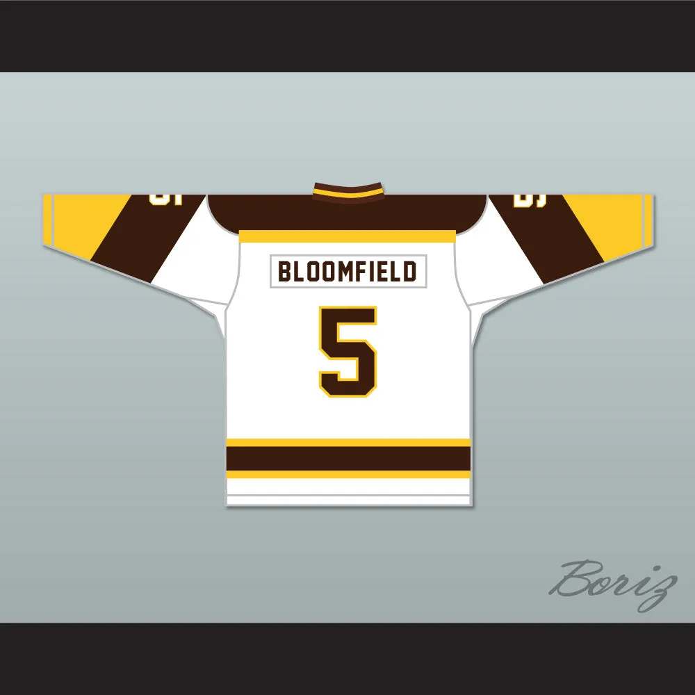 Rod Bloomfield 5 Binghamton Broome Dusters White Hockey Jersey 3