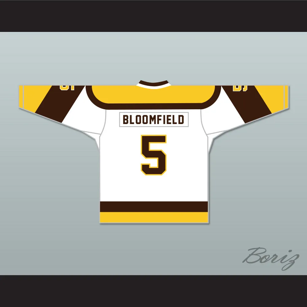 Rod Bloomfield 5 Binghamton Broome Dusters White Hockey Jersey