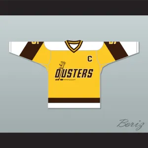 Rod Bloomfield 5 Binghamton Broome Dusters Yellow Hockey Jersey 2