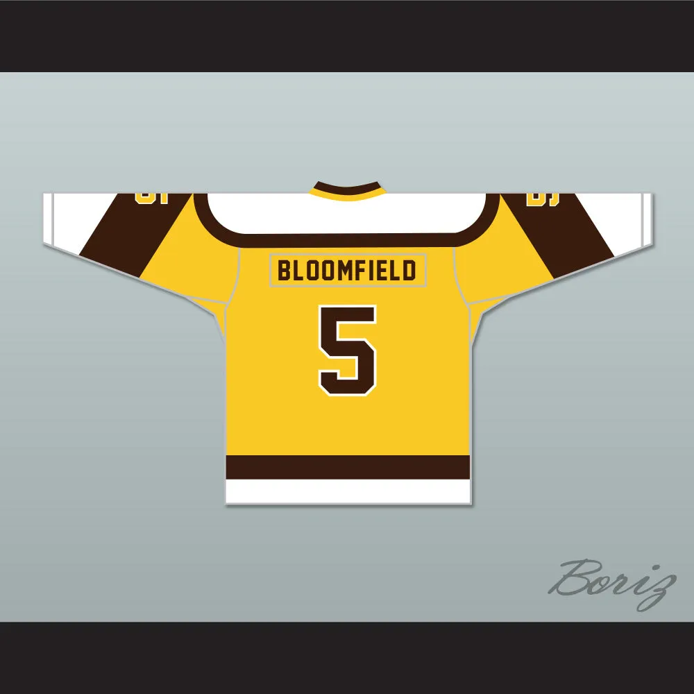 Rod Bloomfield 5 Binghamton Broome Dusters Yellow Hockey Jersey