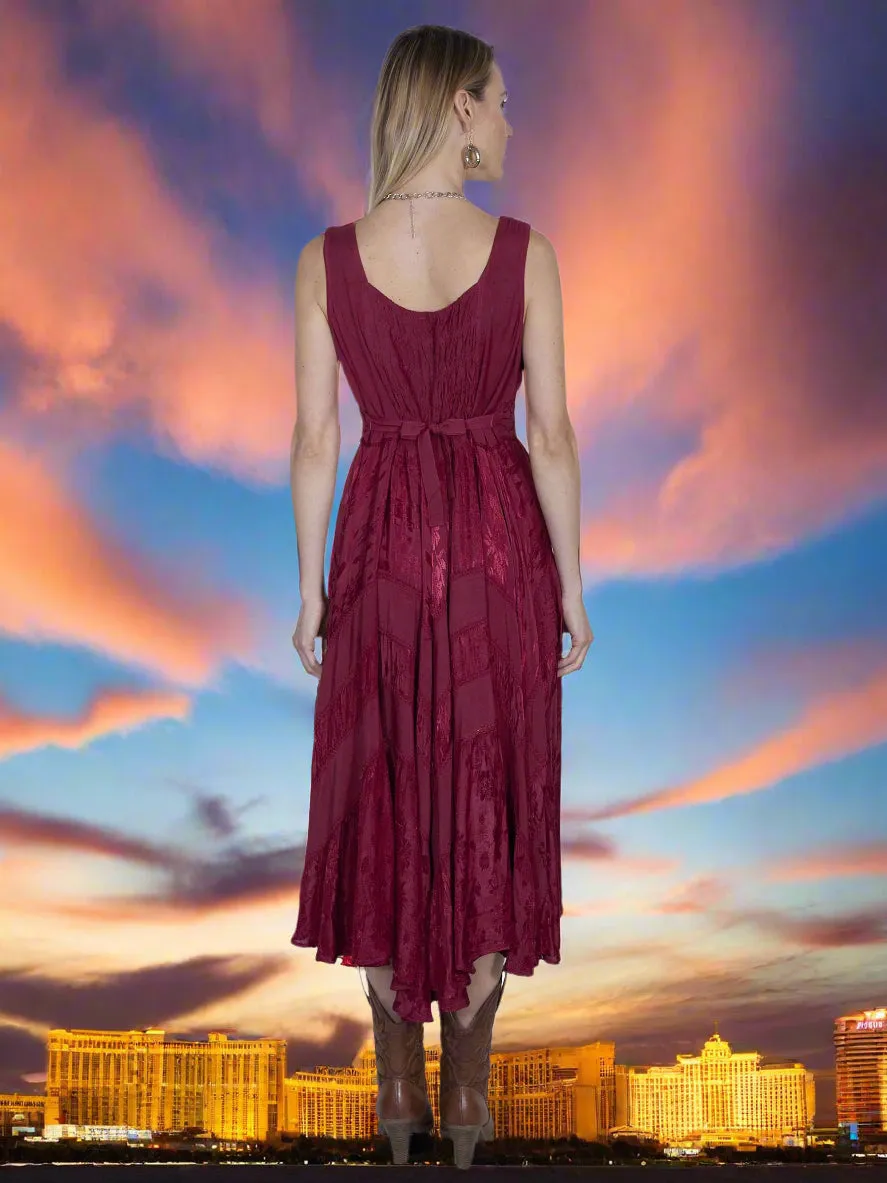 Romance at Yellowstone Burgundy Dress