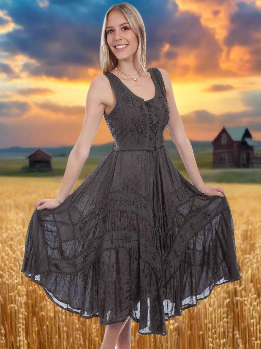 Romance at Yellowstone Gun Metal  Dress