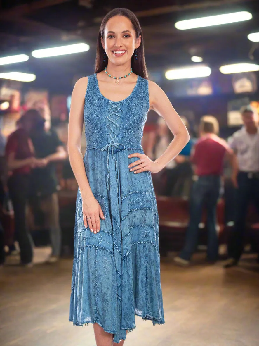 Romance at Yellowstone Light Denim Color Dress