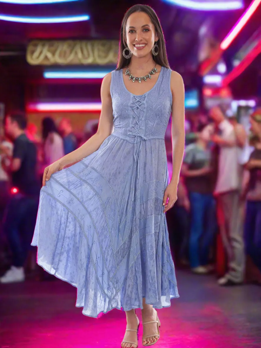 Romance at Yellowstone Light Sky Blue Dress