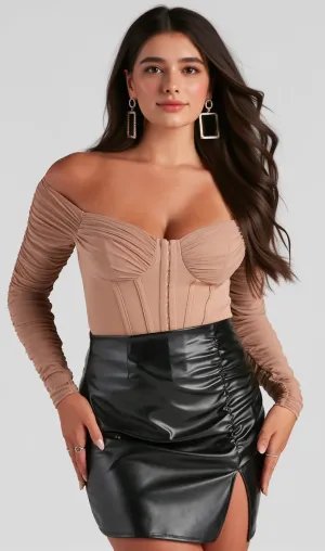 Ruched Moment Cropped Bustier