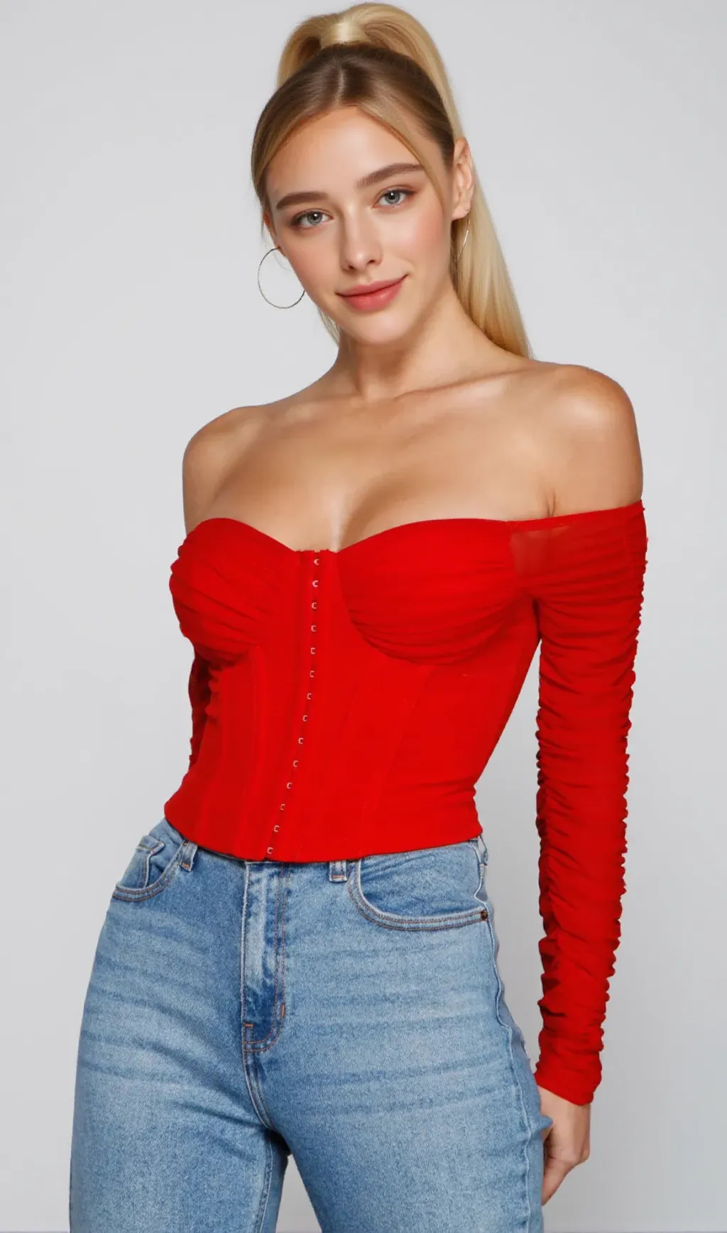 Ruched Moment Cropped Bustier