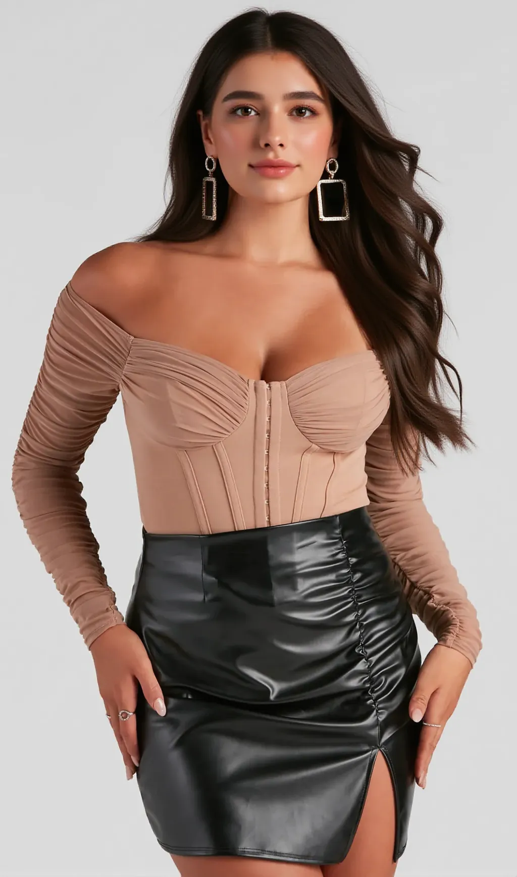 Ruched Moment Cropped Bustier