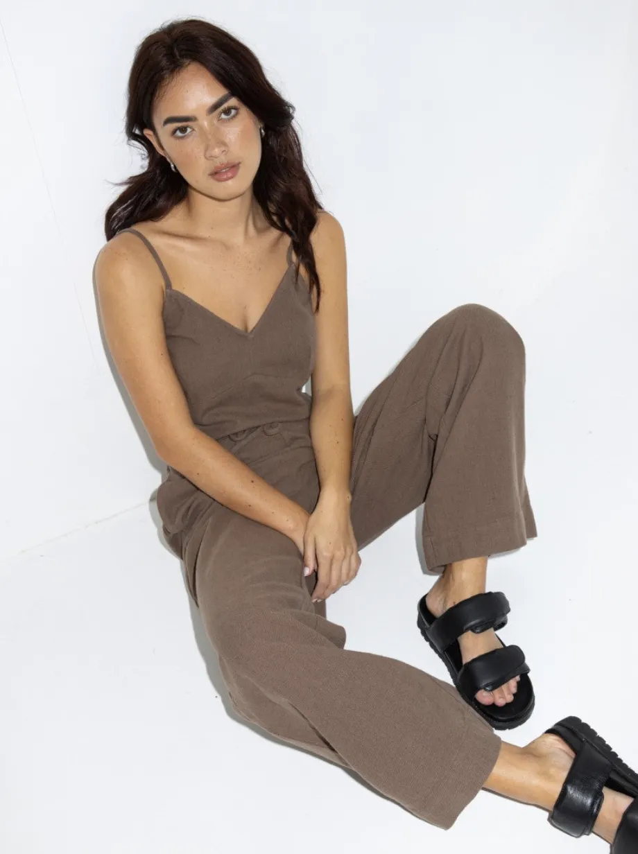 RUSTY Carolina Slip Top - Cappuccino