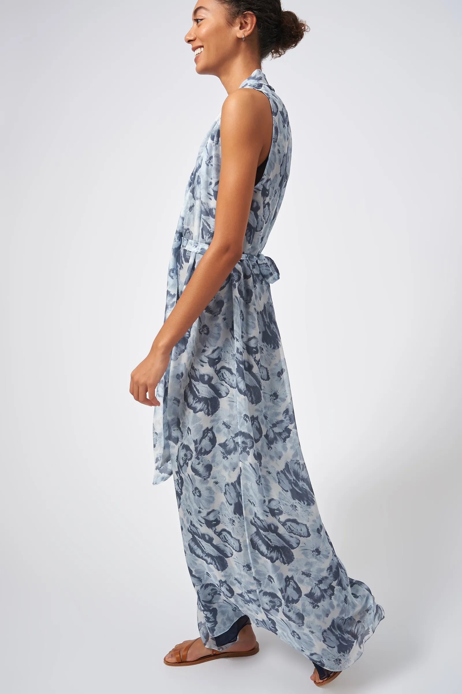 Scarf Chiffon Maxi - Peony Print