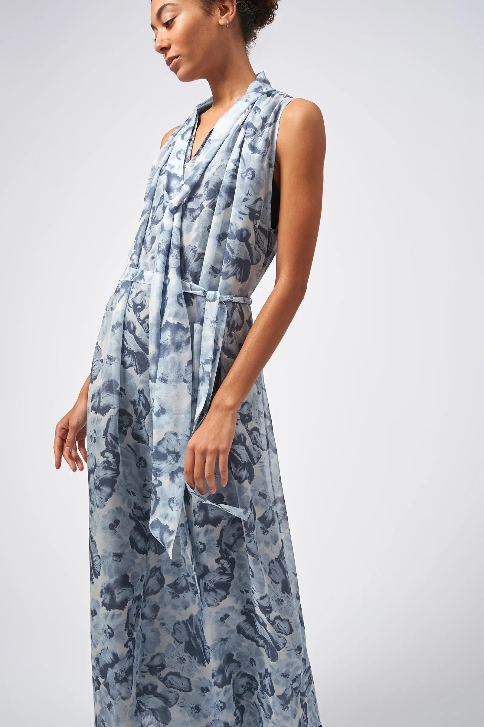 Scarf Chiffon Maxi - Peony Print